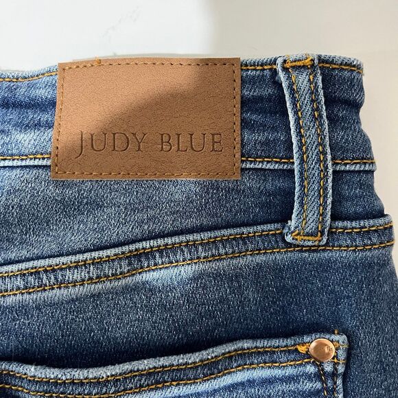 Judy Blue Front Seam Cuffed Straight Leg Jeans High Waist size 28 - Picture 6 of 9
